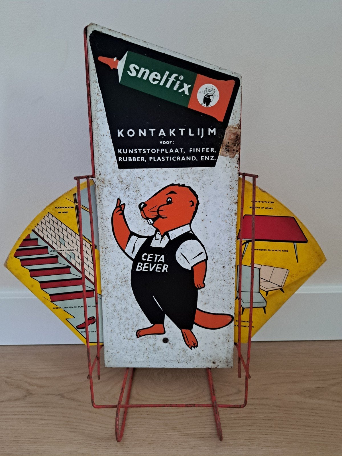 Reclamebord reclame display ceta bever gee emaille Beverwijk, Ophalen of Verzenden, Gebruikt, Reclamebord