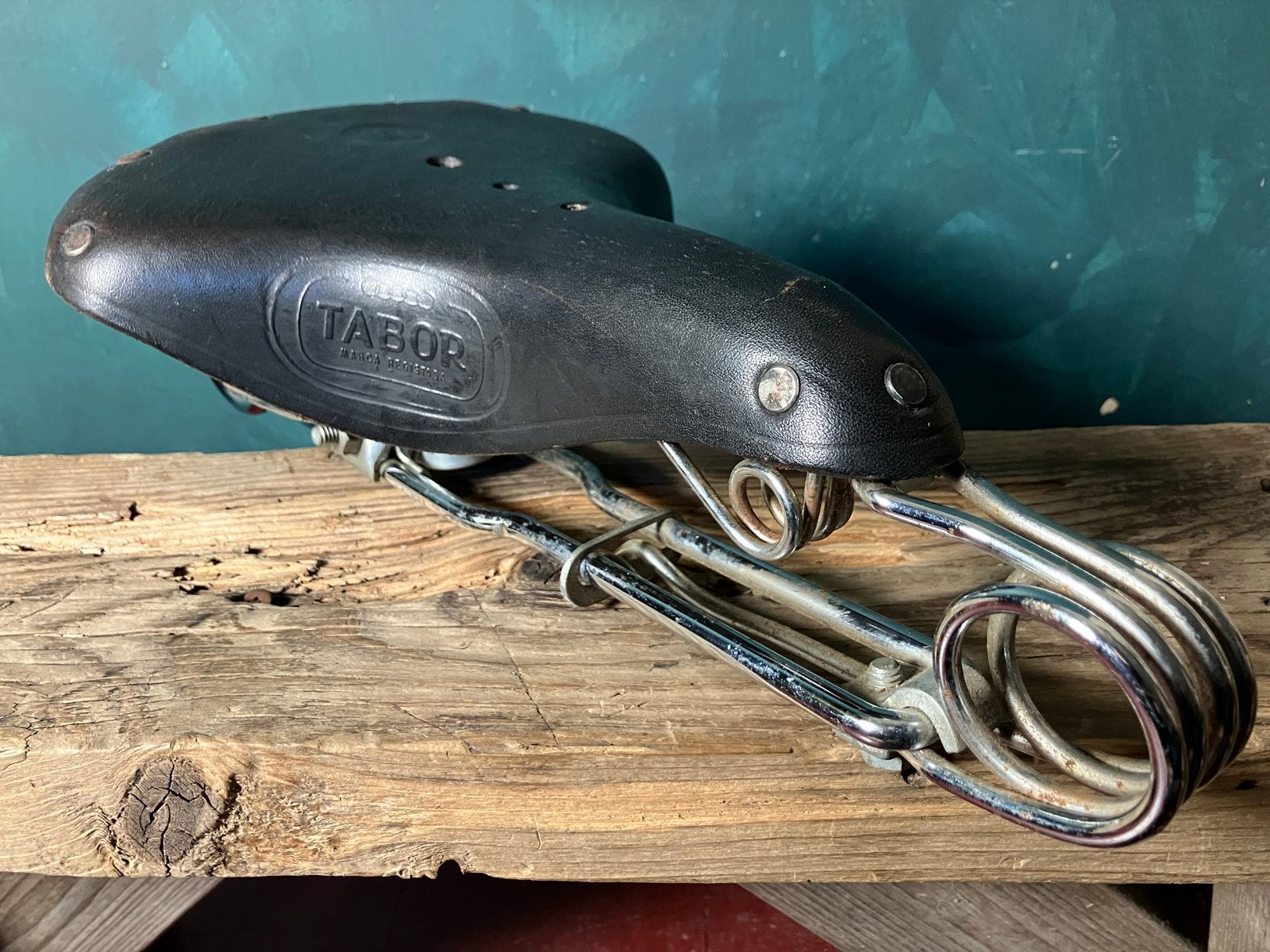 Tabor Heavy Duty Zadel, Fietsen en Brommers, Gebruikt, Leer, Ophalen of Verzenden, Zadel