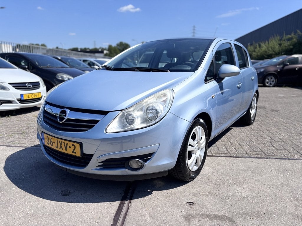 Opel Corsa 1.4-16V Enjoy (bj 2009), Auto's, 1063 kg, Gebruikt, 4 cilinders, Blauw