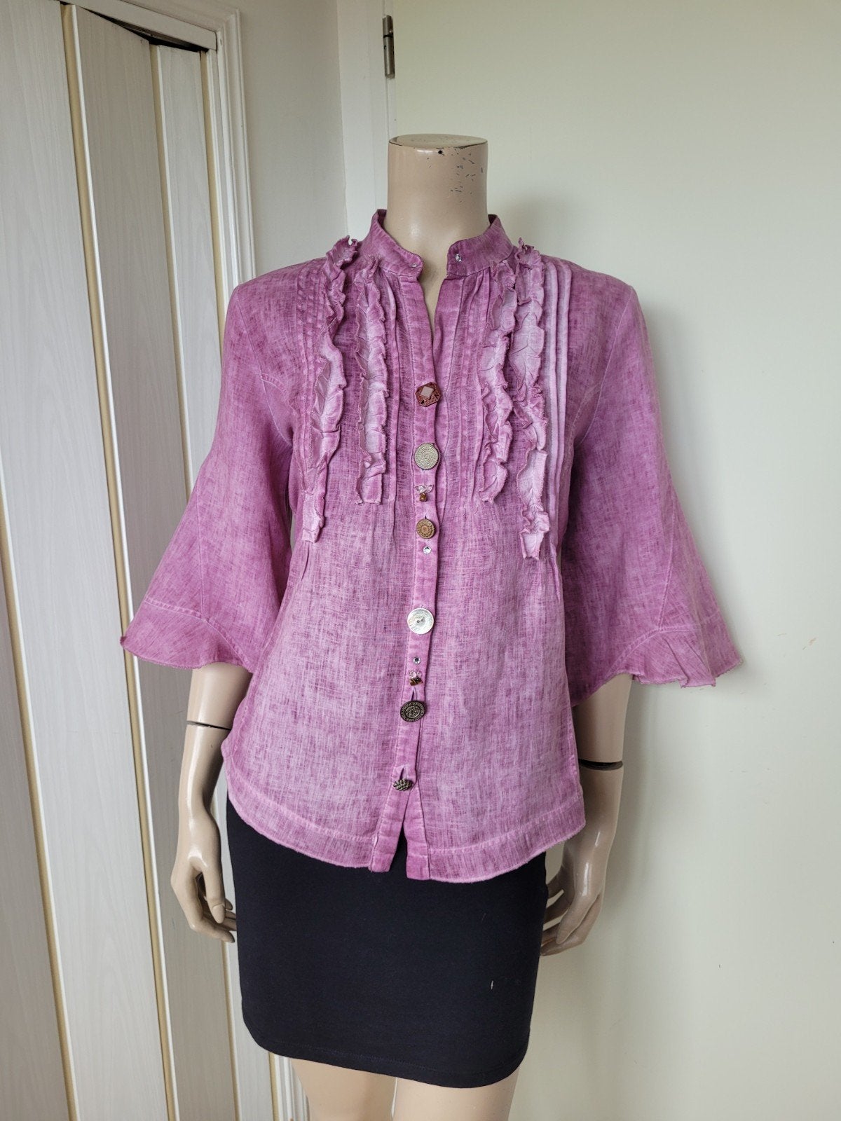 Elisa Cavaletti blouse zomer maat 38/M, Kleding | Dames, Maat 38/40 (M), Paars, Ophalen of Verzenden, Zo goed als nieuw