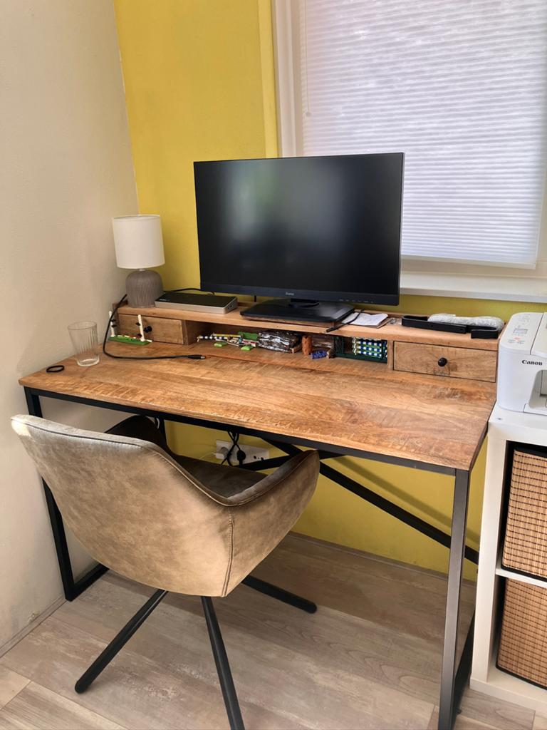 Bureau mango hout, Huis en Inrichting, Bureaus, Ophalen, Gebruikt