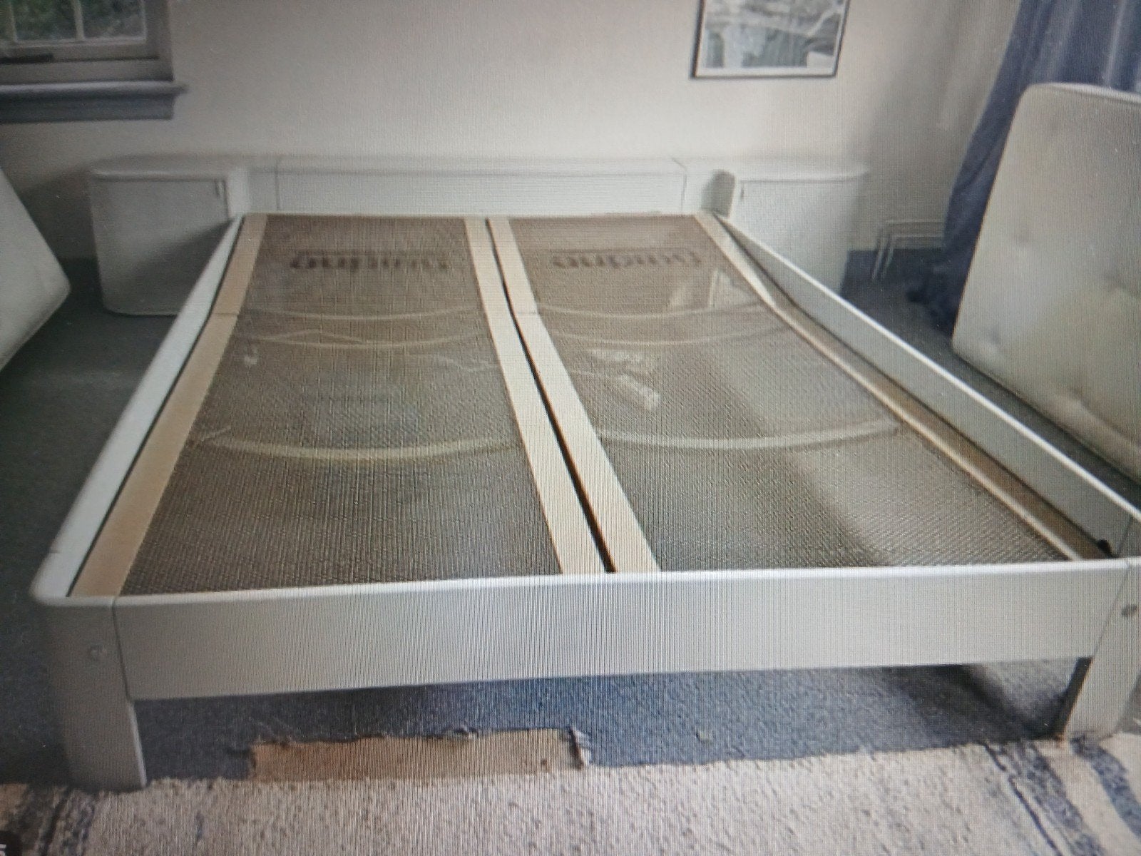 auping handverstelbaar met nachtkastjes, Ophalen, Wit, Tweepersoons, 180 cm