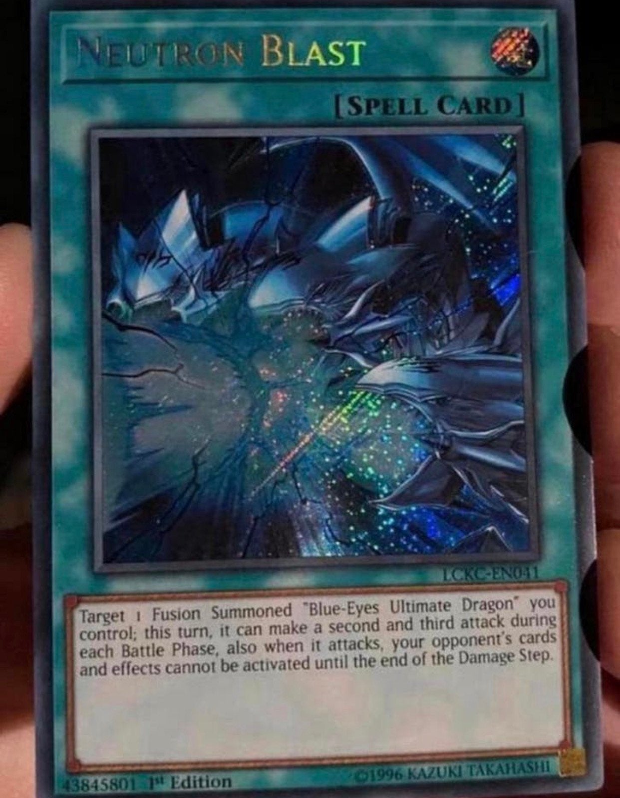 Yu-Gi-Oh! Neutron Blast LCKC 1st Edition !, Hobby en Vrije tijd, Verzamelkaartspellen | Yu-gi-Oh!, Ophalen of Verzenden, Zo goed als nieuw
