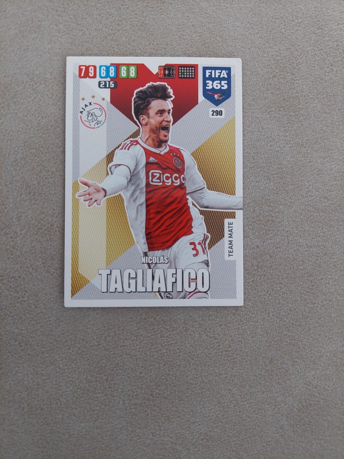 FIFA 365 Nicolas Tagliafico Ajax Voetbalkaart, Ophalen of Verzenden, Zo goed als nieuw, Ajax, Poster, Plaatje of Sticker