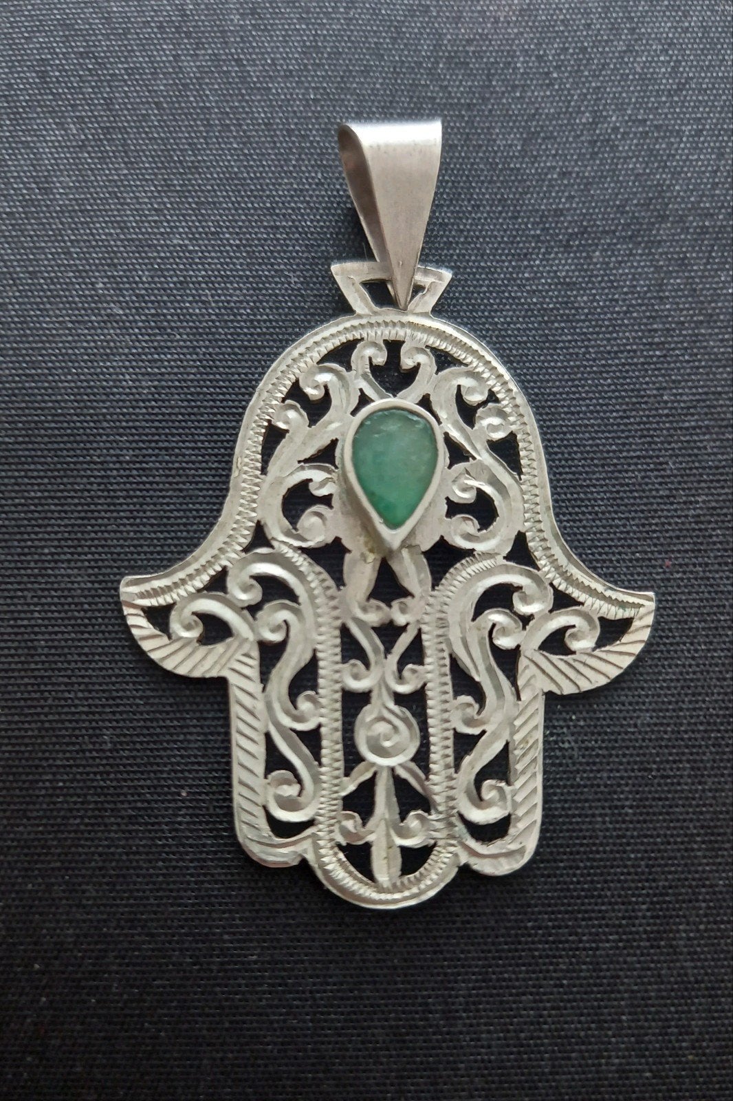 Hand van Fatima, Ophalen, Zo goed als nieuw, Met edelsteen, Zilver