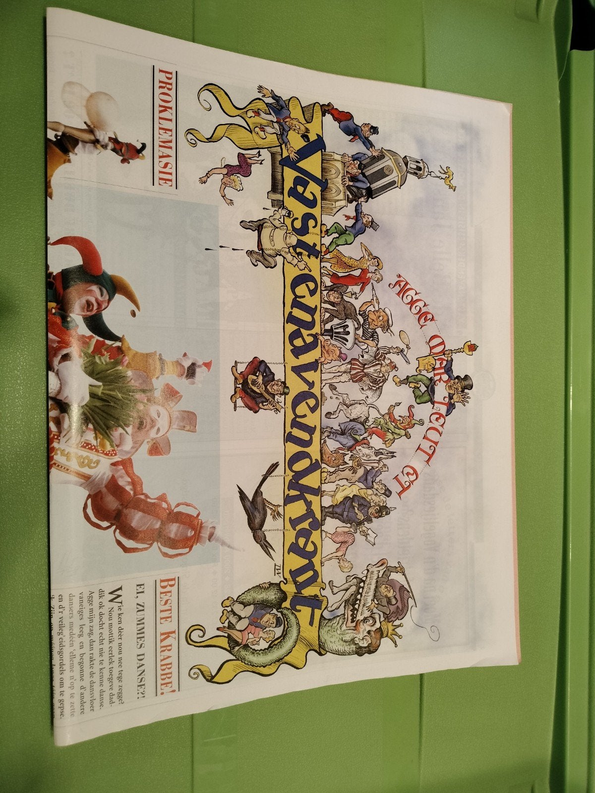 Vastenavendkrant 2005, Ophalen, Gelezen, Krant