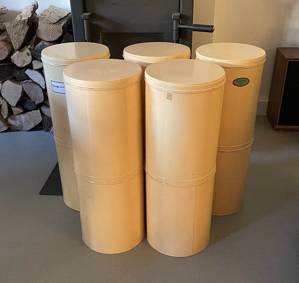 Voorraadblikken 5 en 3 liter inhoud, Ophalen, Gebruikt