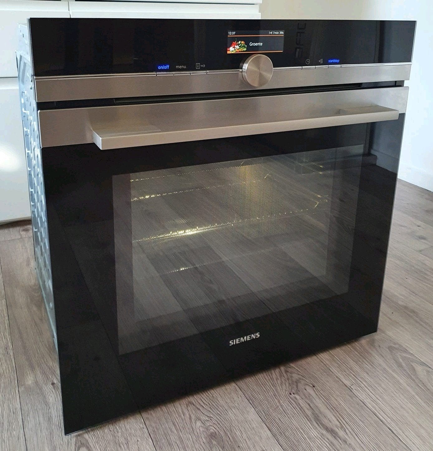 Luxe Siemens XL combi oven/magnetron met zelfreiniging, Ophalen, Combimagnetron, 60 cm of meer, Zo goed als nieuw