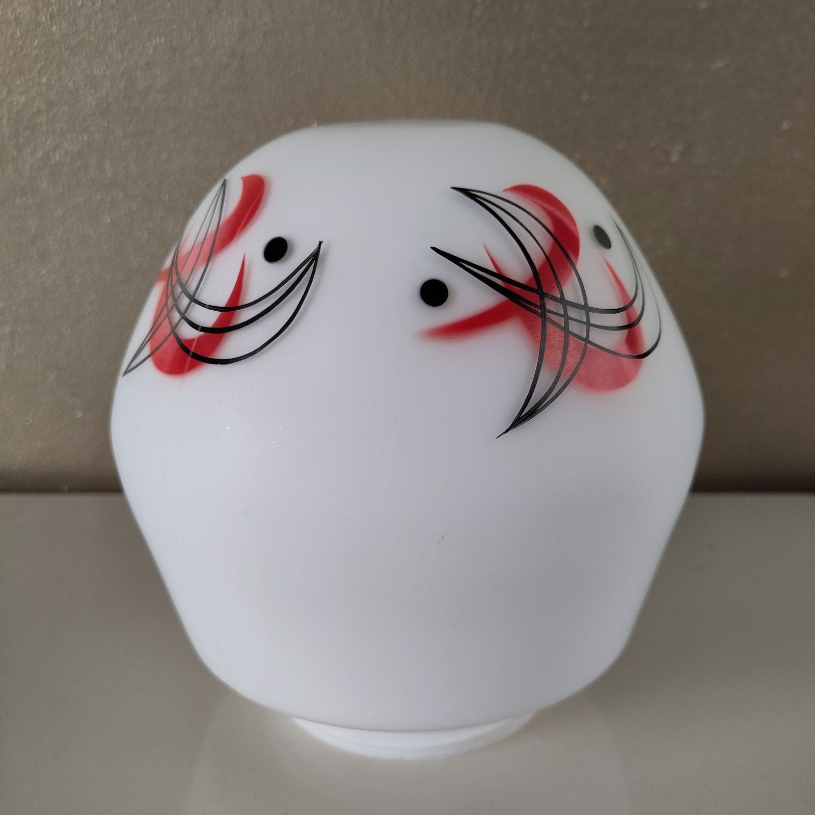 vintage mid-century plafonnière / lampenkap, Jaren 50, Meerkleurig, Plafondlamp, 15 cm