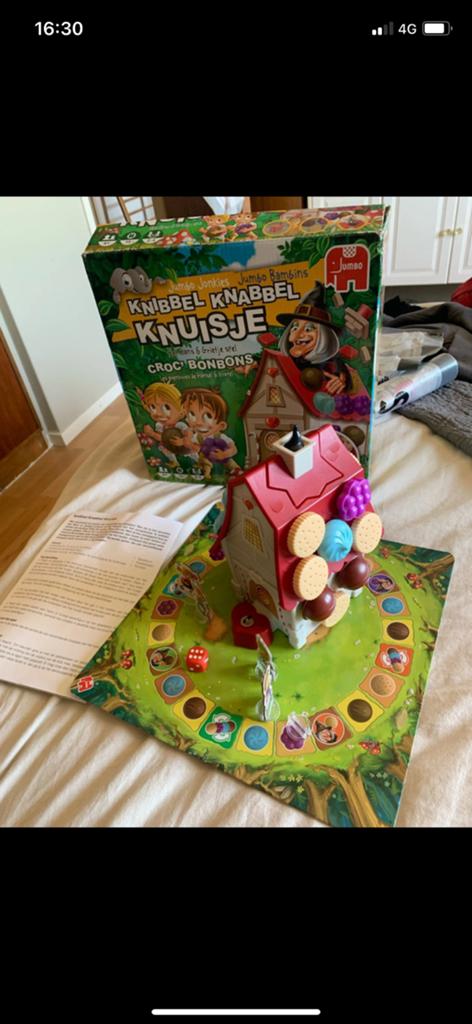 Bordspel Knibbel Knabbel Knuisje, Hans en grietje spel, Drie of vier spelers, Ophalen of Verzenden, Zo goed als nieuw