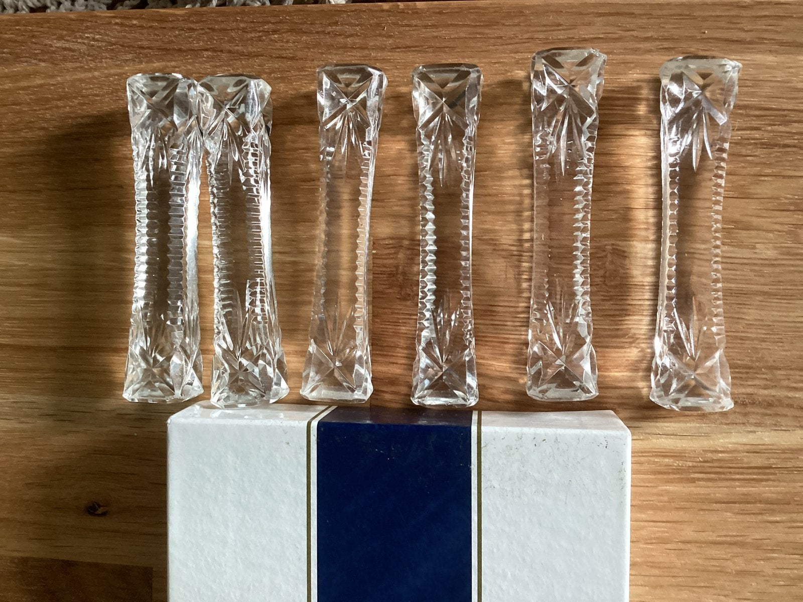6 vintage glazen messenleggers - Pimpernel, Antiek en Kunst, Ophalen of Verzenden
