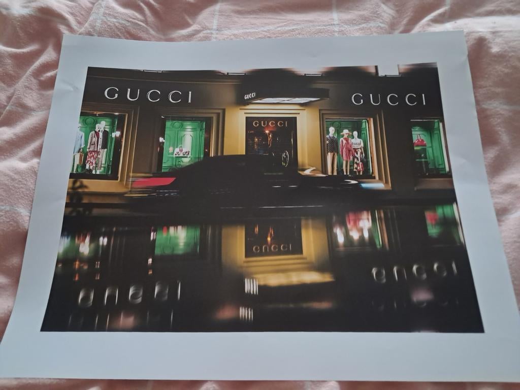 Gucci Winkel Print - 50x40 cm - Ophalen Rotterdam Ommoord, Ophalen of Verzenden, Gebruikt