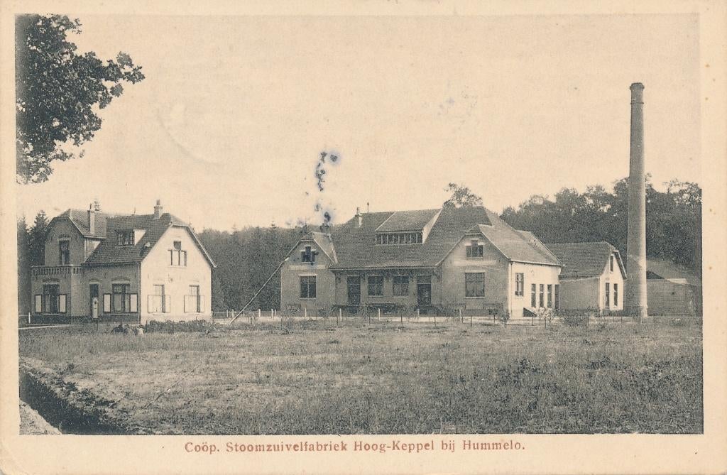Hoog-Keppel ansichtkaart Stoomzuivelfabriek, Ophalen of Verzenden, Voor 1920, Gelopen, Gelderland