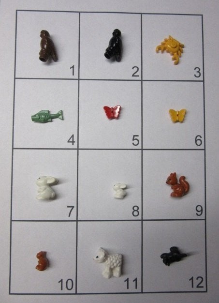 L1203 LEGO DIEREN VIS UILEN LAM KAT KONIJN EEKHOORN VLINDER, Lego, Ophalen of Verzenden, Losse stenen, Lego Nederland B.V.