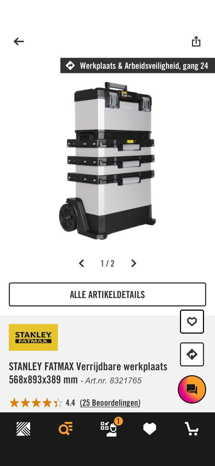 Stanley Fatmax ZGAN, Ophalen, Zo goed als nieuw