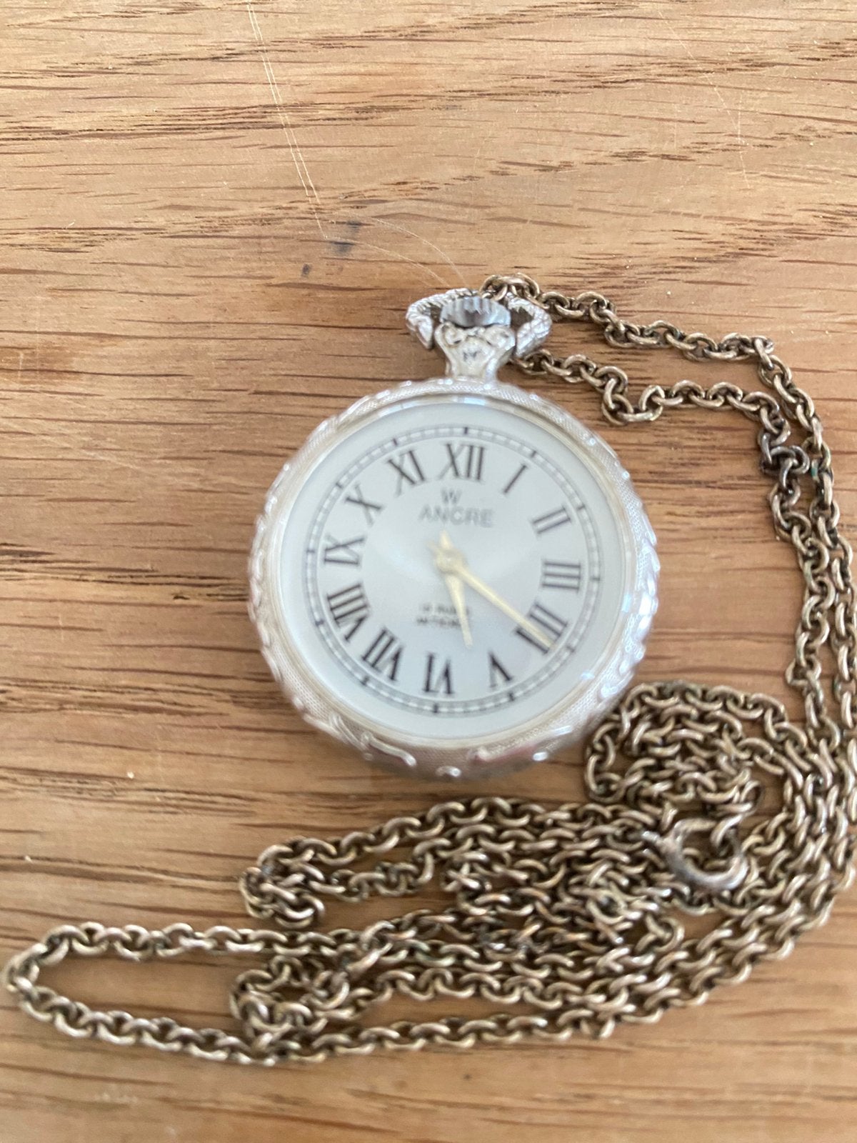 Horloge Ancre antichoc, 17 jewels hanger, Zakhorloge, Overige materialen, Zo goed als nieuw, Zilver