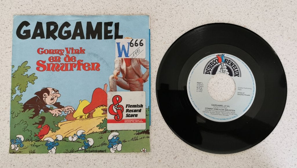 Single Conny Vink & De Smurfen - Gargamel, Cd's en Dvd's, Ophalen of Verzenden, Gebruikt, Overige formaten, Levenslied of Smartlap