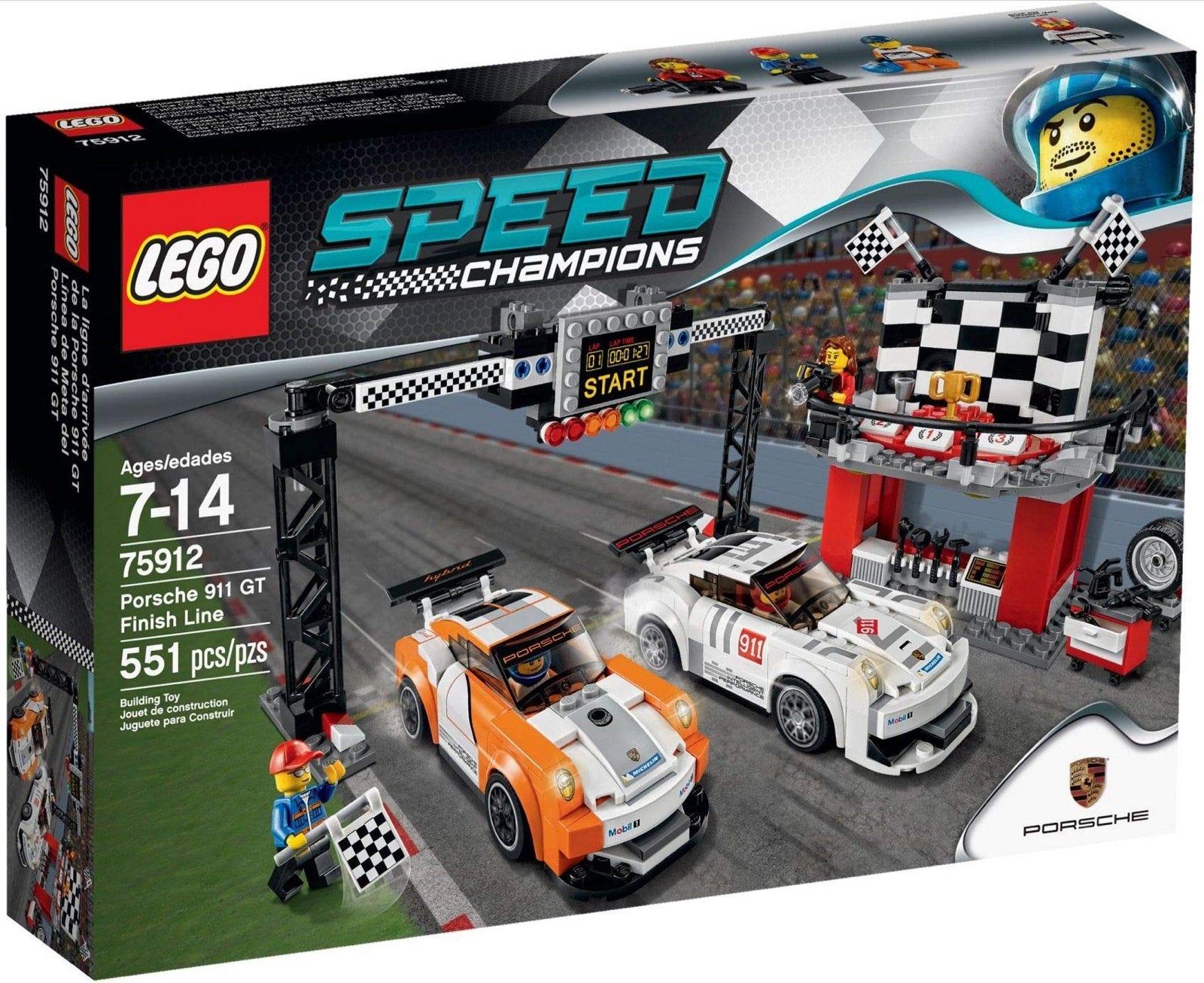 Lego Speed Champions 75912 Porsche 911 GT Finish Line, Kinderen en Baby's, Speelgoed | Duplo en Lego, Lego, Nieuw, Inclusief doos