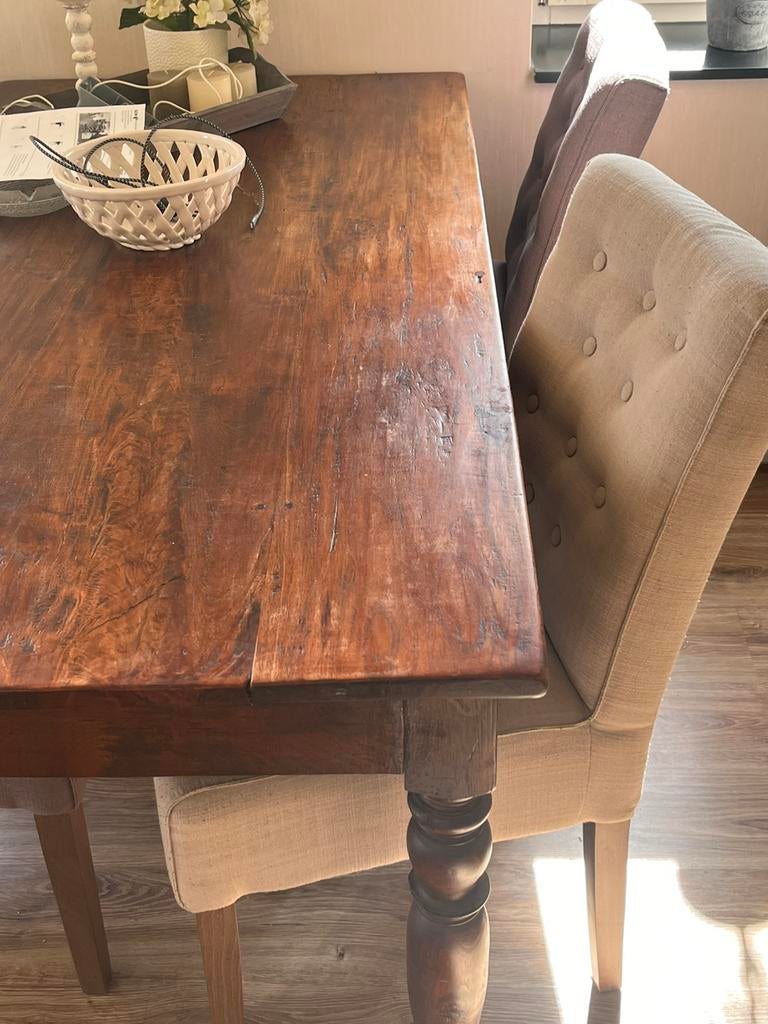 Eettafel met 4 stoelen, Ophalen, Gebruikt, 4 tot 6 stoelen