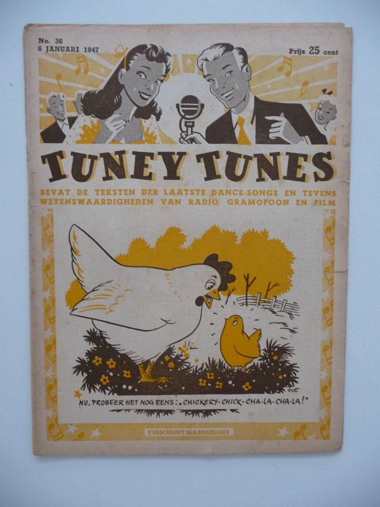 Vintage tijdschrift TUNEY TUNES - No.36 van 6 januari 1947, Ophalen of Verzenden, Gebruikt, Boek, Tijdschrift of Artikel
