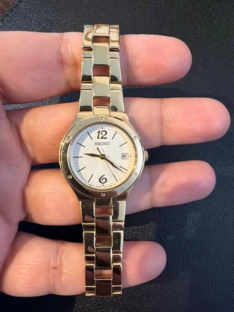 Orginal - Seiko ladies gold tone quartz watch, Seiko, Polshorloge, Ophalen of Verzenden, Zo goed als nieuw