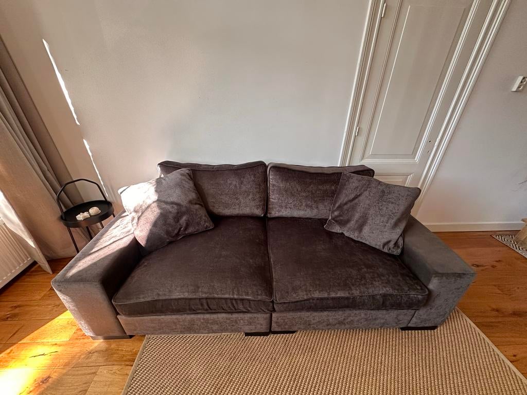 Mooie nette, diepe hoekbank, 240x110 cm, Ophalen, 100 tot 125 cm, Hoekbank, Zo goed als nieuw