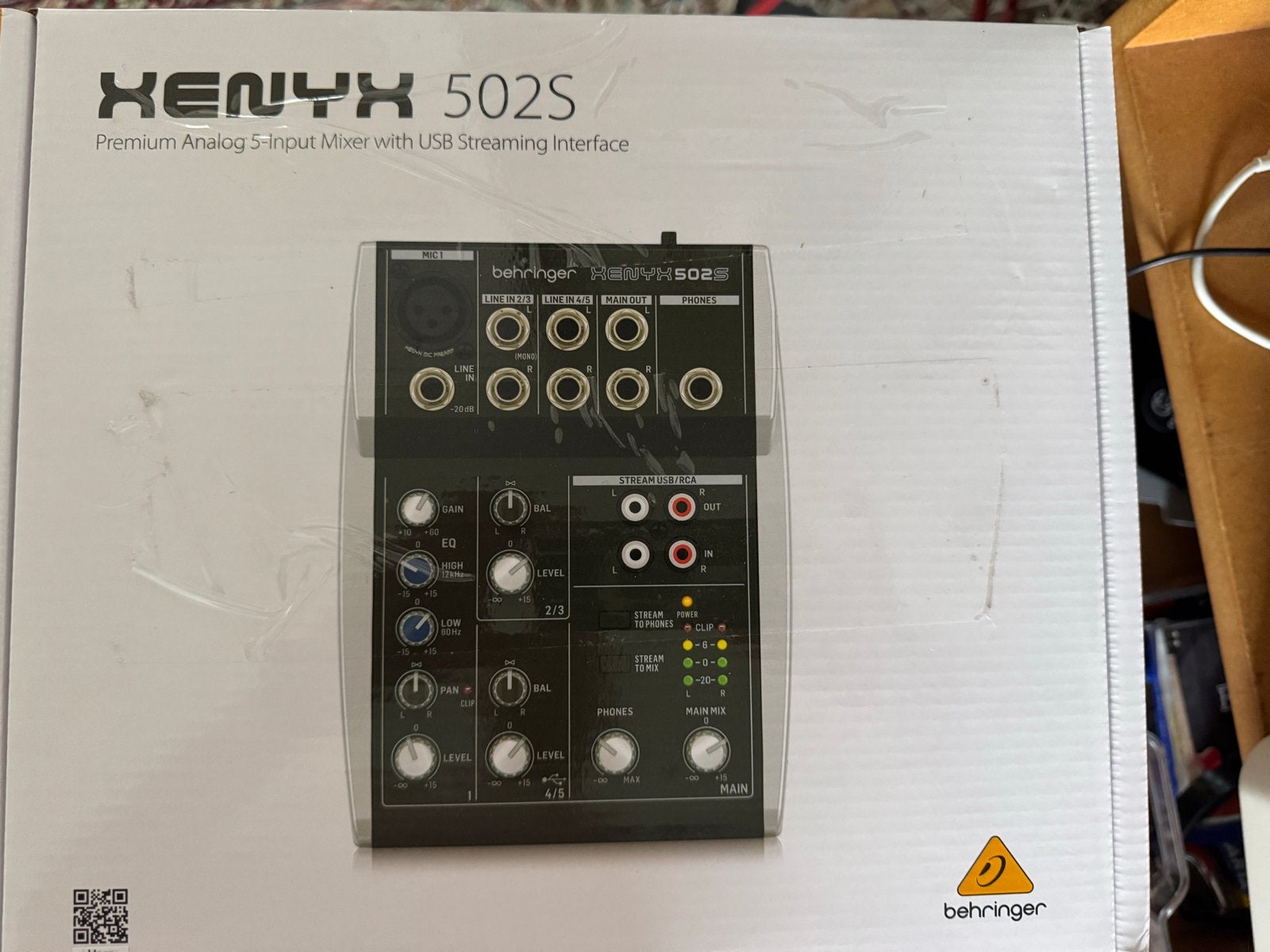 Behringer Xenyx 502S Premium Analoge Mixer met USB, Ophalen of Verzenden, Zo goed als nieuw, Minder dan 5 kanalen, Microfooningang
