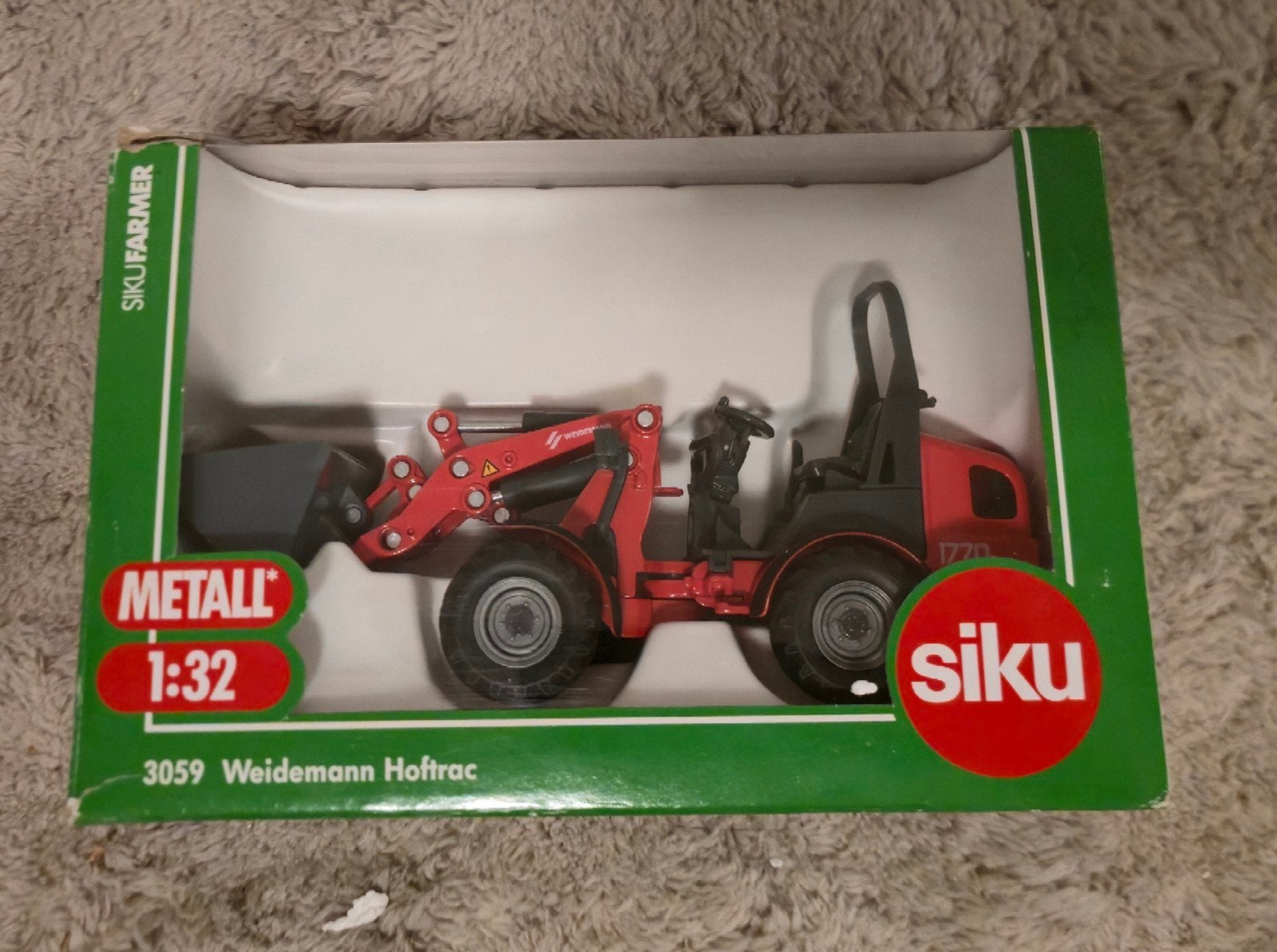 Siku Farmer 1:32 Weidemann Hoftrac 1770 Kniklader, Ophalen of Verzenden, Zo goed als nieuw, Tractor of Landbouw, SIKU
