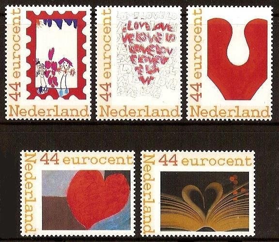 Nederland NVPH nr 2562Ba/Be postfris Hartjes 2008, Ophalen of Verzenden, Na 1940, Postfris