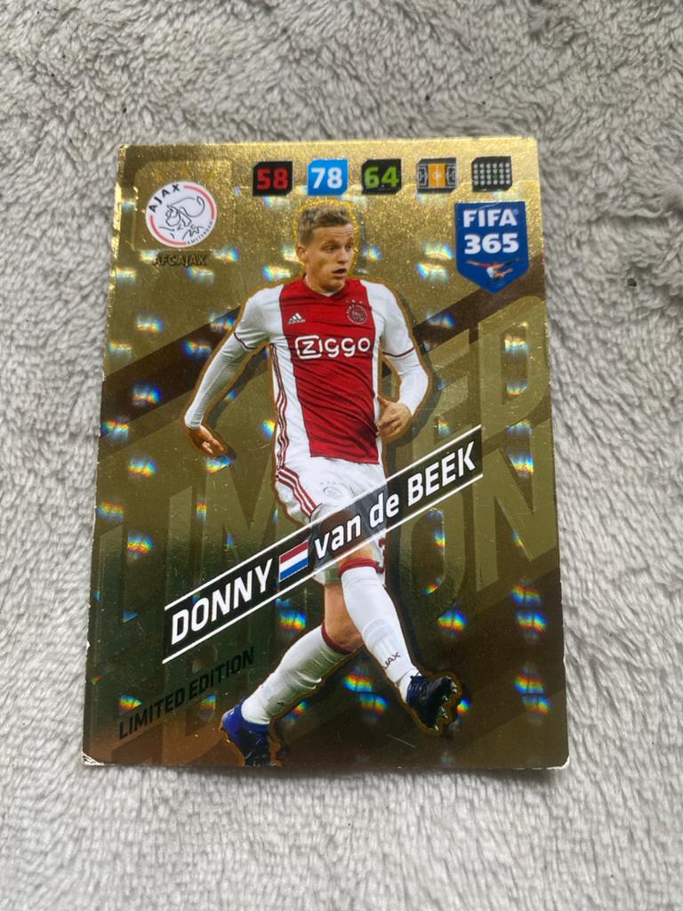 Donny van de Beek Limited Edition FIFA 365 Kaart Ajax, Ophalen of Verzenden, Zo goed als nieuw