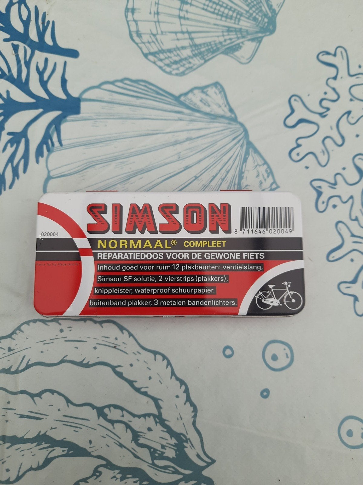 Handige Simson reparatieset voor het repareren van een band., Gebruikt, Band, Staal, Ophalen of Verzenden