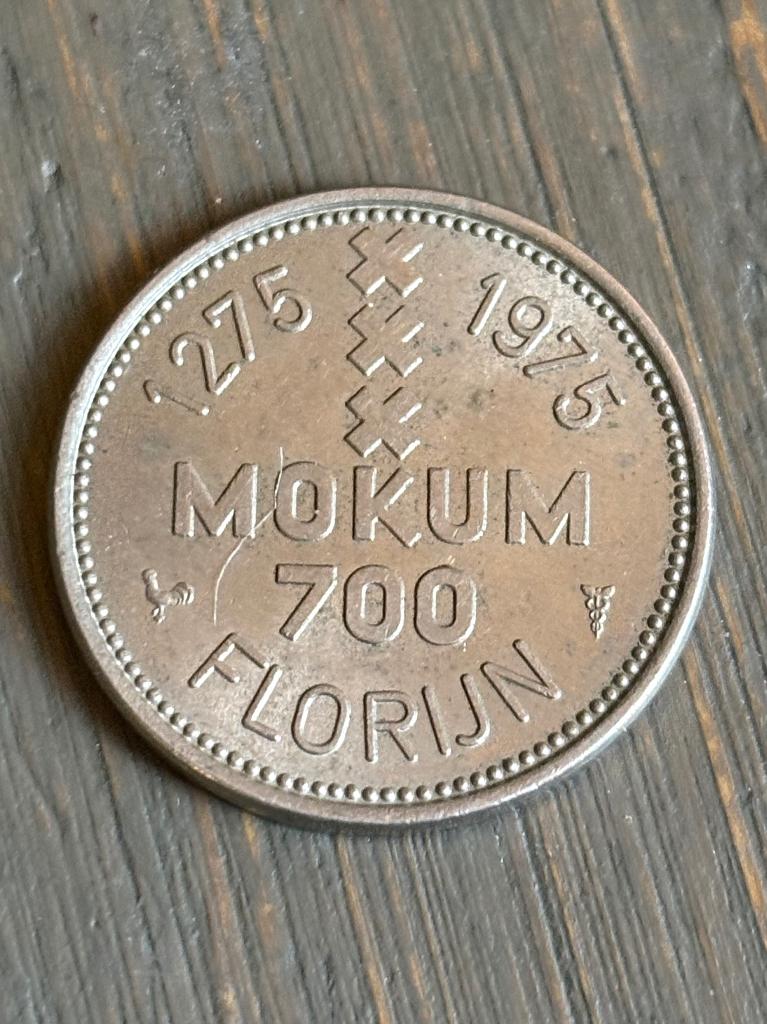 Mokum Florijn 1975, Postzegels en Munten, Ophalen of Verzenden, Overige materialen, Nederland