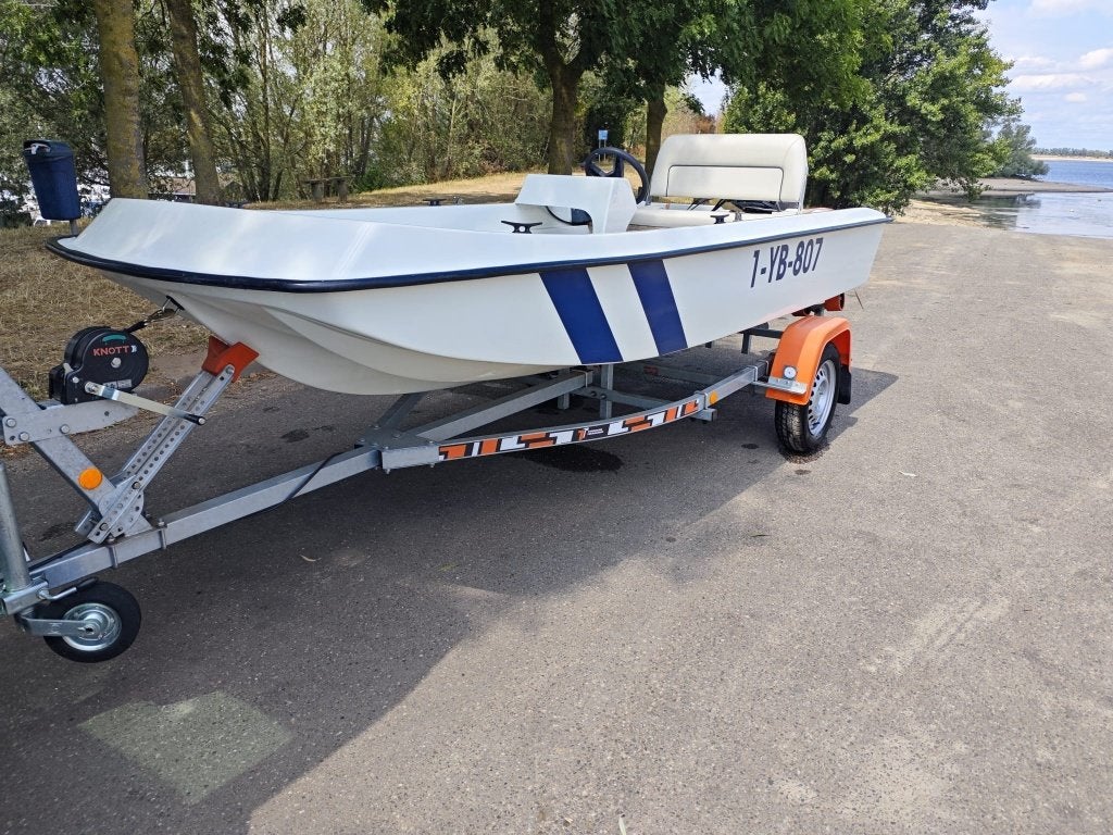 consoleboot 30pk met trailer compleet vaarklaar speedboot, Watersport en Boten, Ophalen, 10 tot 30 pk, Gebruikt, 4 m