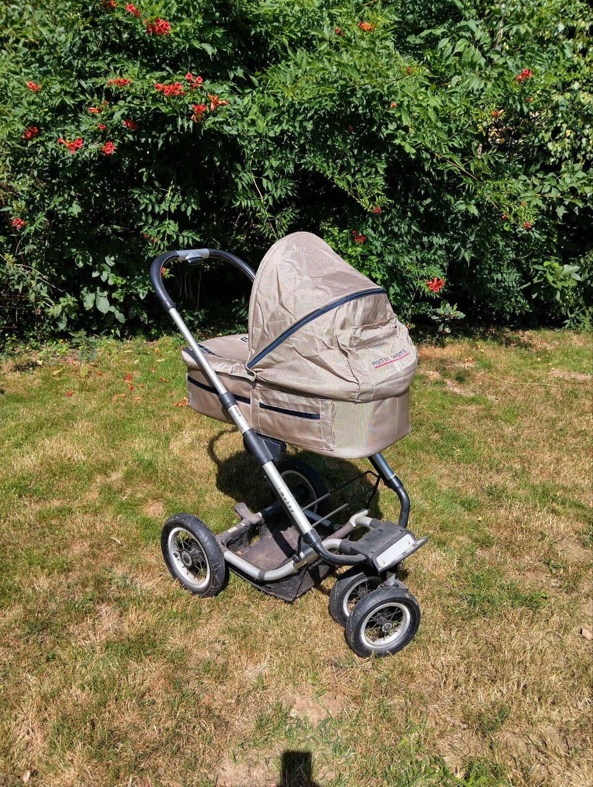 Kinderwagen wandelwagen Mutsy 3-rider, Ophalen, Gebruikt, Verstelbare duwstang, Combiwagen