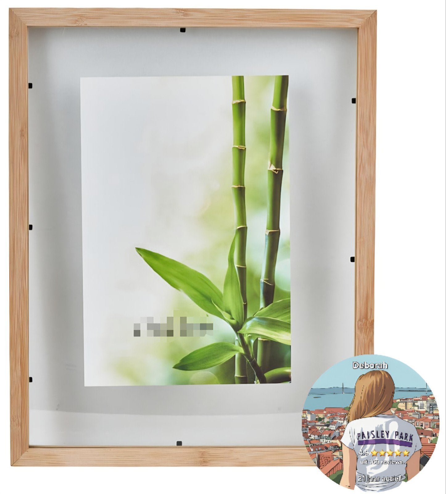 🖼️ Xenos 3 stuks bamboe houten fotolijsten - 26,5 x 34,5 cm, Bruin, Ophalen of Verzenden, Zo goed als nieuw, 36 cm