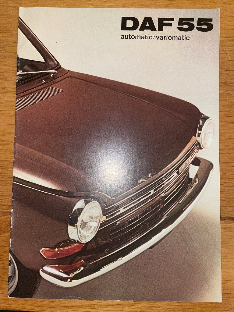 DAF 55 Sedan brochure folder 1969 1970 Nederlands oa Vloten, Ophalen of Verzenden, Zo goed als nieuw, Overige merken