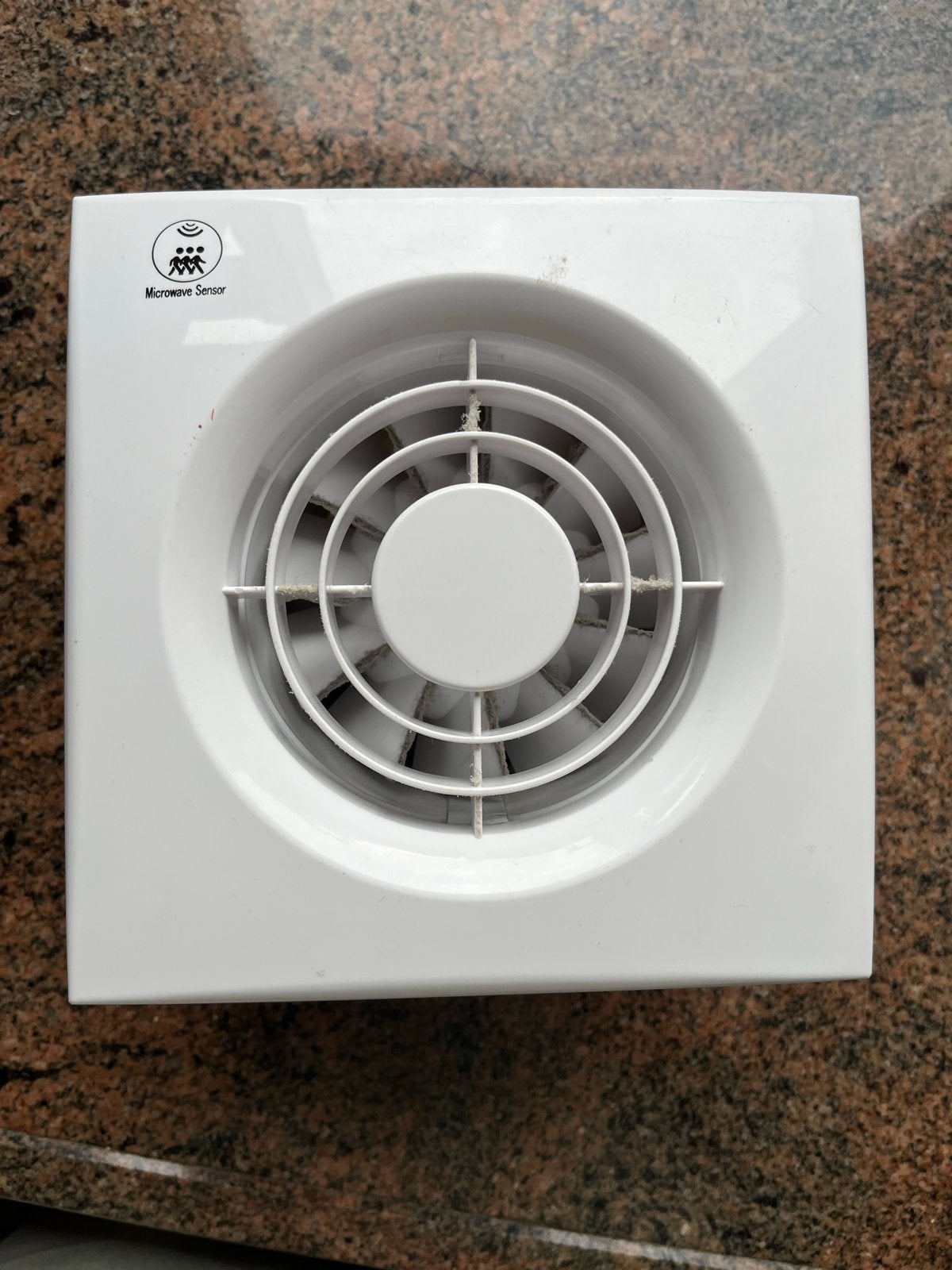 Afzuigventilator met microgolfsensor, 10W, Doe-het-zelf en Verbouw, Ophalen of Verzenden, Zo goed als nieuw, Ventilator en Afzuiger