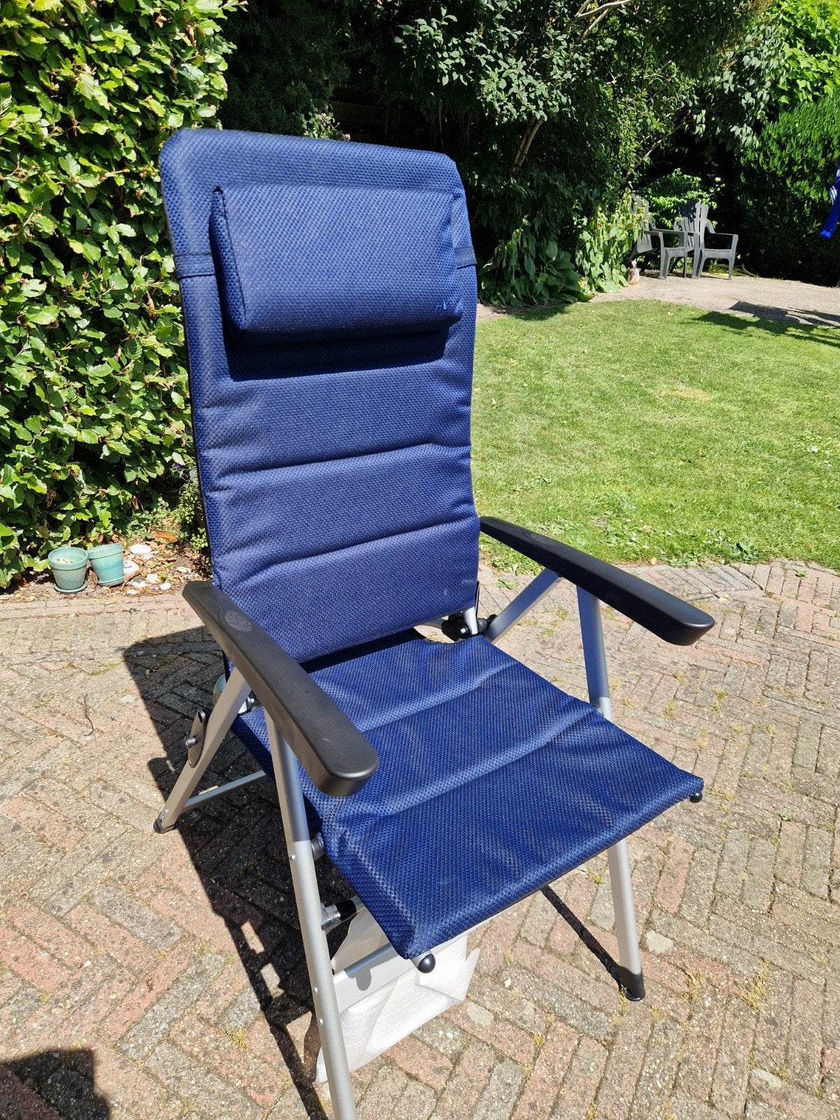 2 nieuwe anwb stoelen met tafeltje, Ophalen, Nieuw, Aluminium, Verstelbaar