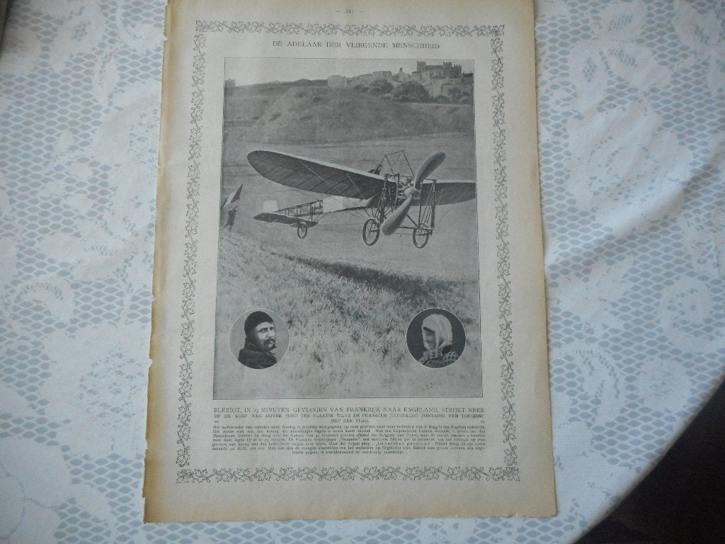 Bleriot. De adelaar. 1909., Verzamelen, Ophalen of Verzenden, Gebruikt, Kaart, Foto of Prent