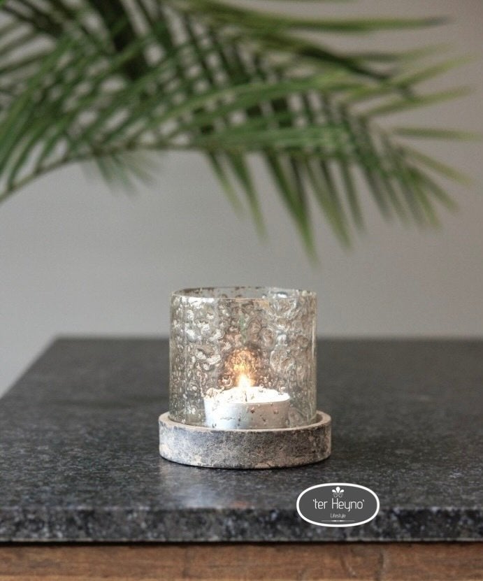 Glazen windlicht pot met deksel mt S stoer sober landelijk, Huis en Inrichting, Woonaccessoires | Overige, Verzenden, Nieuw, Glas