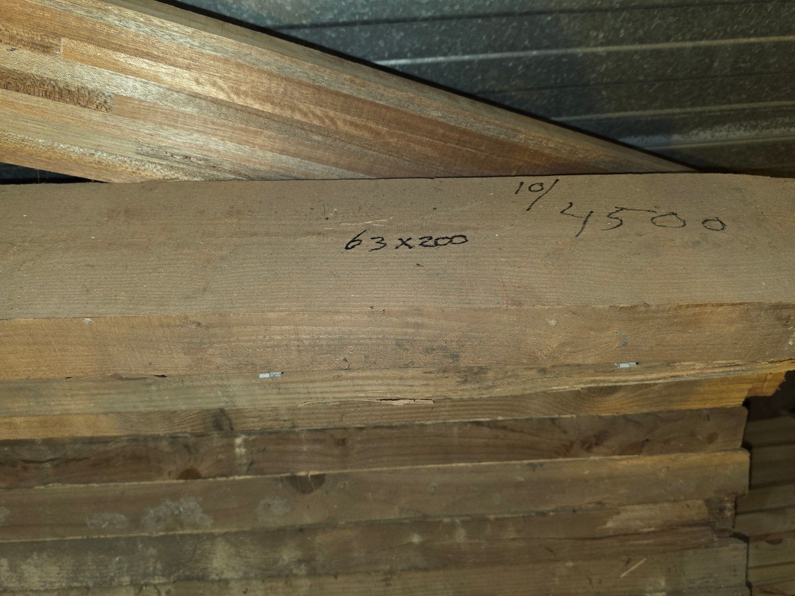 Gebruikte Vuren Balken, Doe-het-zelf en Verbouw, Hout en Planken, Ophalen, Gebruikt, Balk, Vuren