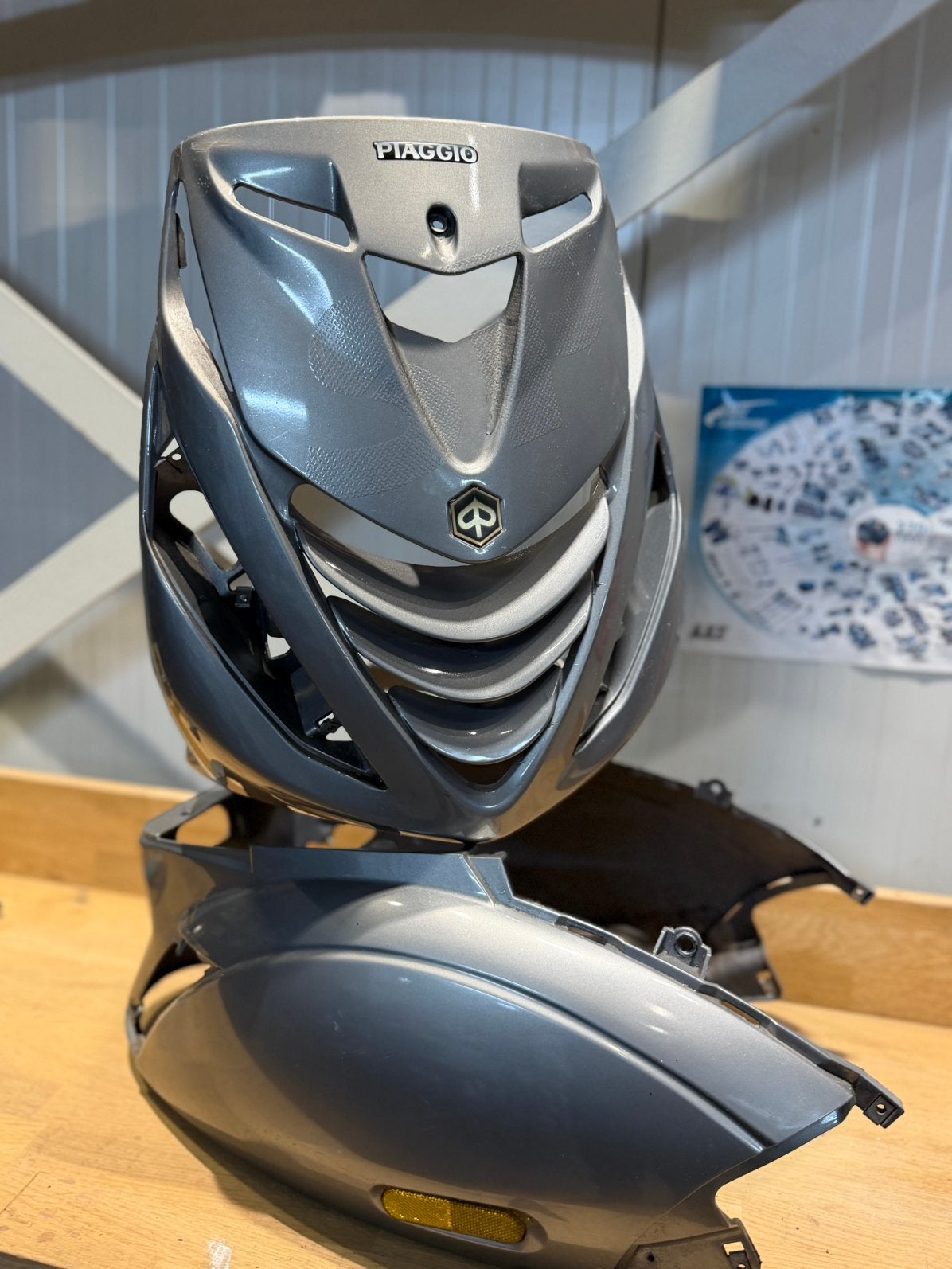 Zip kappenset, Fietsen en Brommers, Brommeronderdelen | Scooters, Ophalen of Verzenden, Zo goed als nieuw, Kap, Piaggio