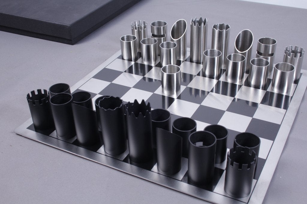 J06 Philippi Yap Design Schaakspel, Ophalen of Verzenden, Zo goed als nieuw, Metaal, Industrieel
