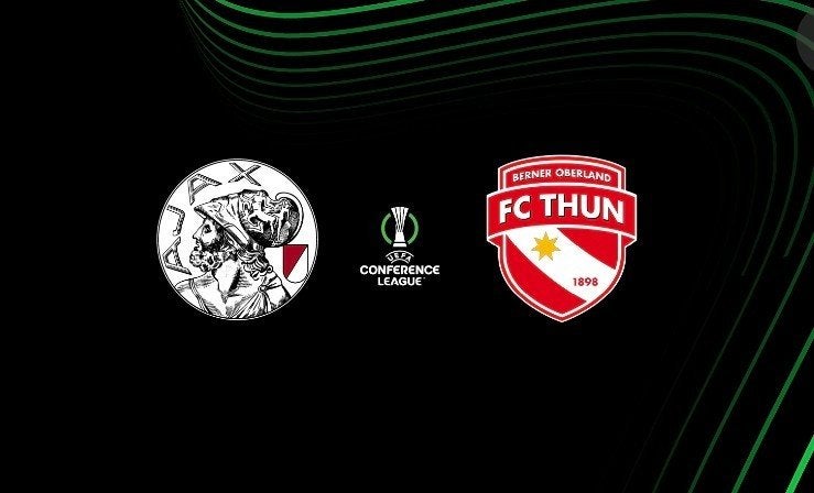 Ajax-FC Thun 2 kaarten naast elkaar vak 405, Losse kaart, Twee personen, November