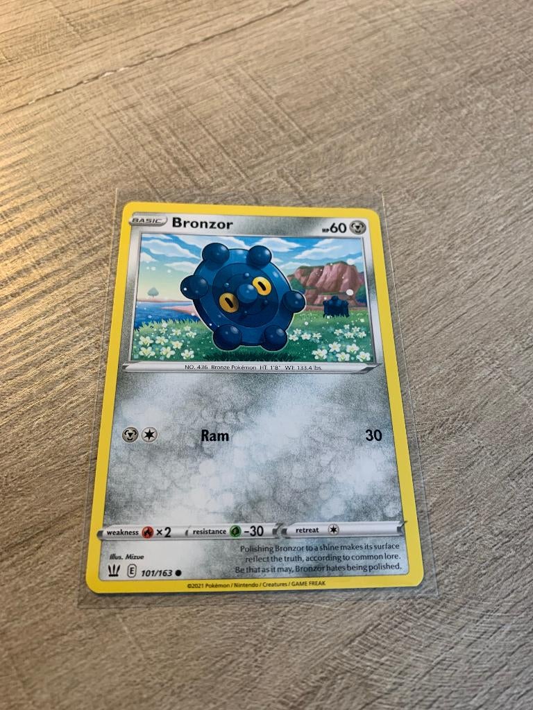 Bronzor 101/163 Battle Styles - Pokémon Kaart, Ophalen of Verzenden, Nieuw, Losse kaart