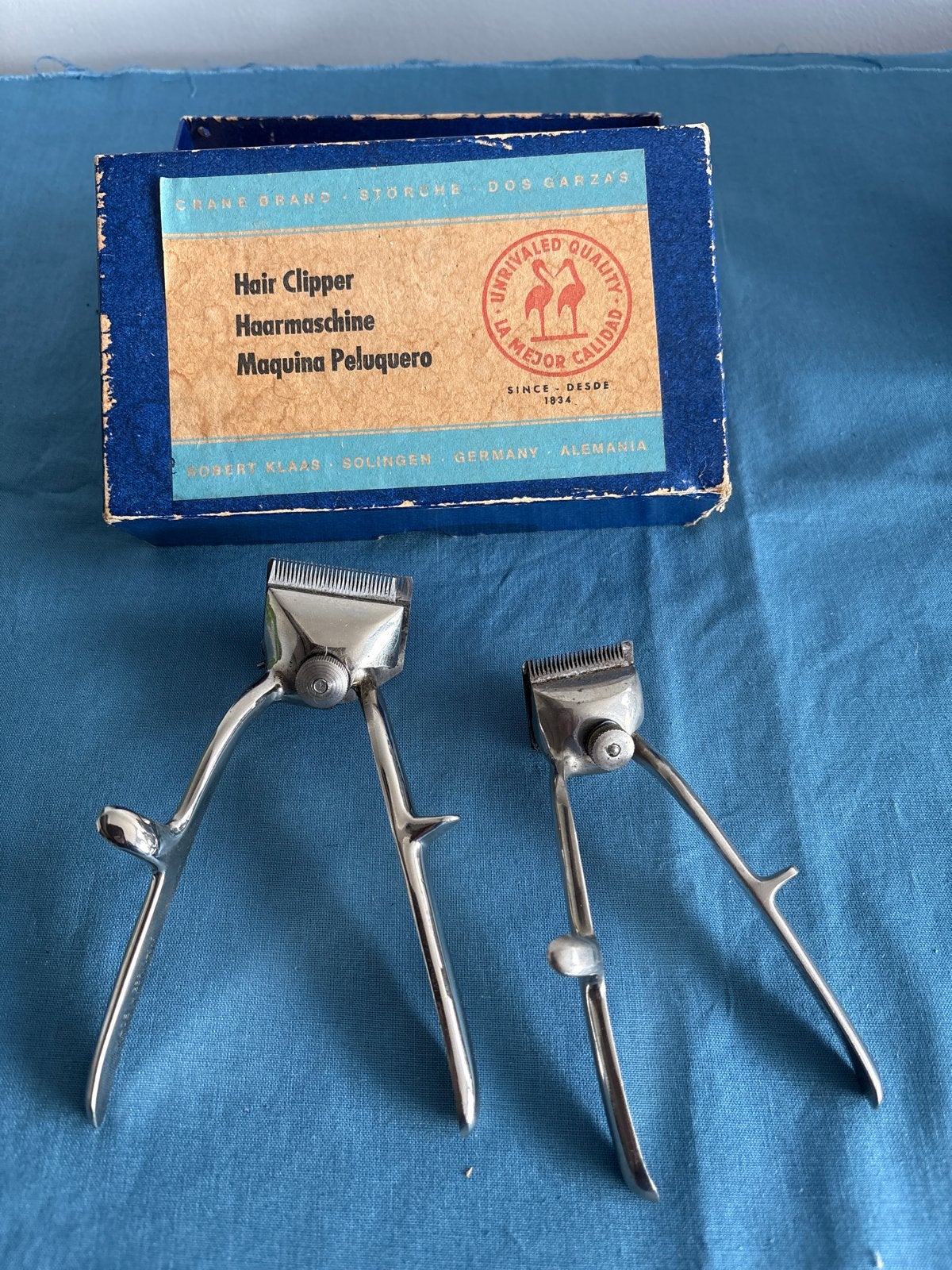 2 Vintage Handmatige Haartrimmer -, Ophalen of Verzenden