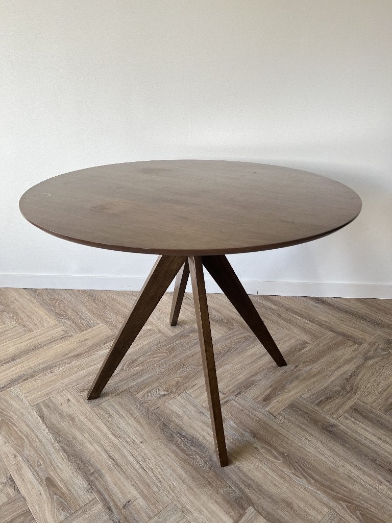 Ronde eettafel SKLUM Sekiz Ø100 cm | Donker hout (Japandi), Huis en Inrichting, Tafels | Eettafels, Ophalen, Overige materialen