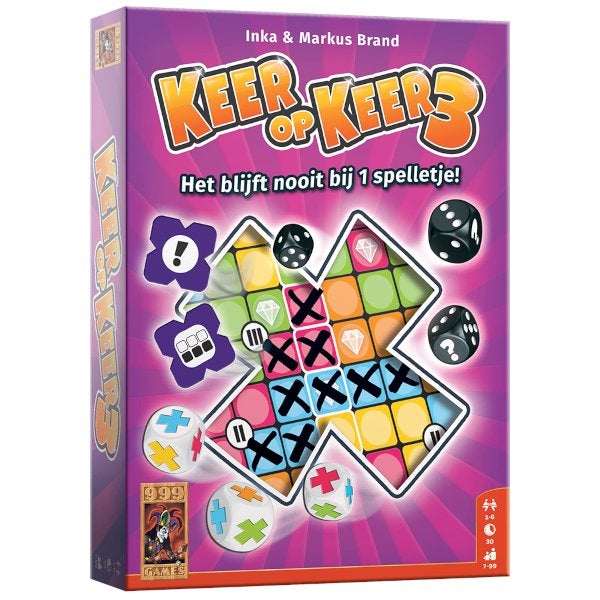 Keer op Keer 3 Dobbelspel 999 Games Nieuw, 999 Games, Nieuw, Ophalen of Verzenden, 999 Games