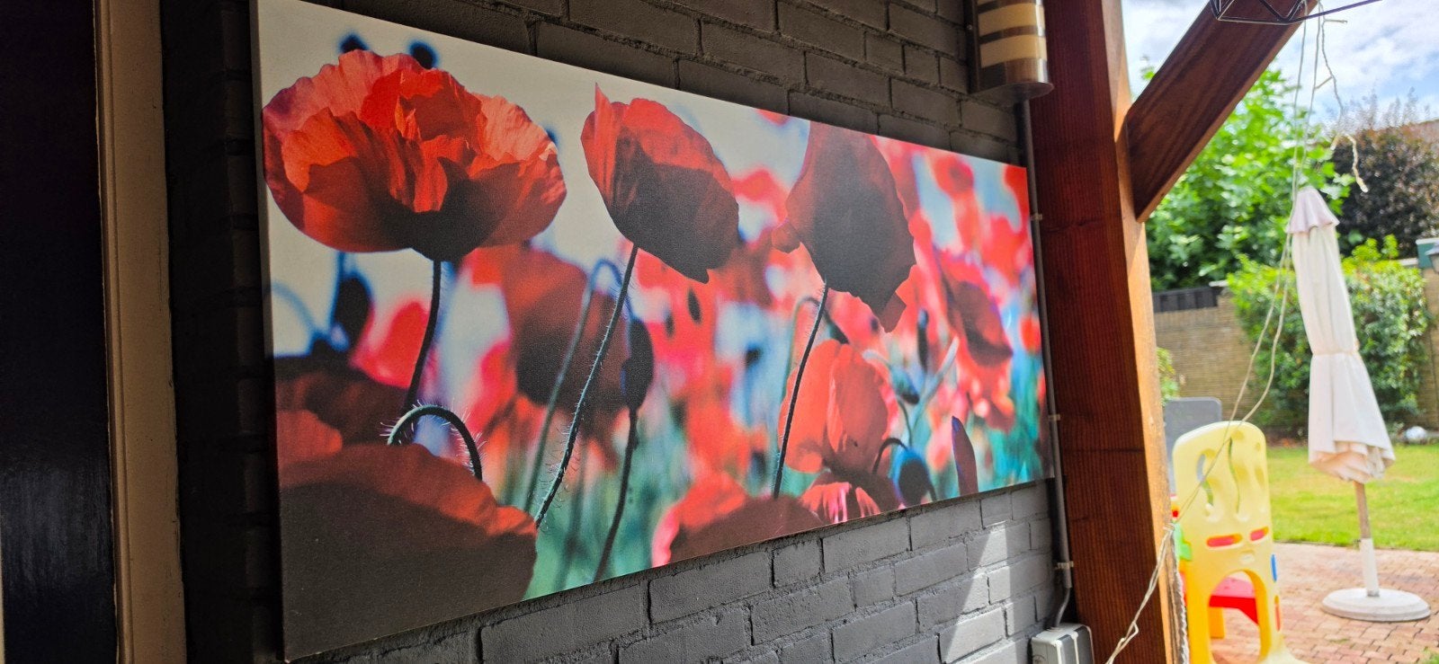 IKEA PJÄTTERYD Canvas met klaprozen, Ophalen