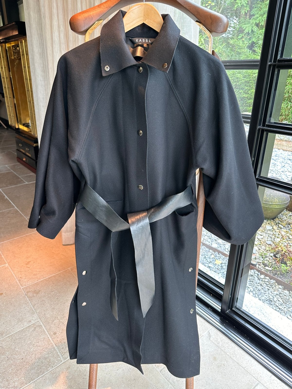 KASSL Editions Kimono Below coat - Zwart, Maat XS, Verzenden, Zo goed als nieuw, Maat 34 (XS) of kleiner, Zwart
